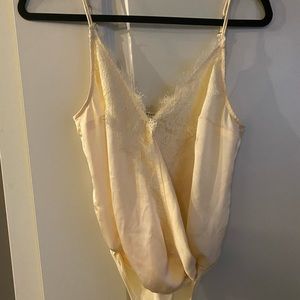 Abercrombie yellow lace bodysuit